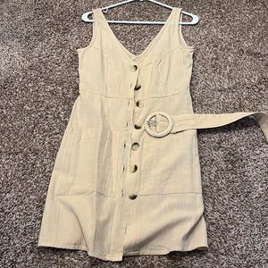 Linen sundress with belt